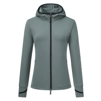 Cardigan Ashley, snygg ridtröja med dragkedja och luva, flera färger