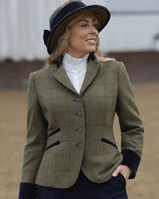 Launton Tweed Lead Rein Jacket & Hat, fiskbensmönstrad ridkavaj med hatt