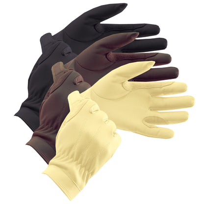 Equetech Junior Leather Show Gloves, ridhandskar i skinn, junior