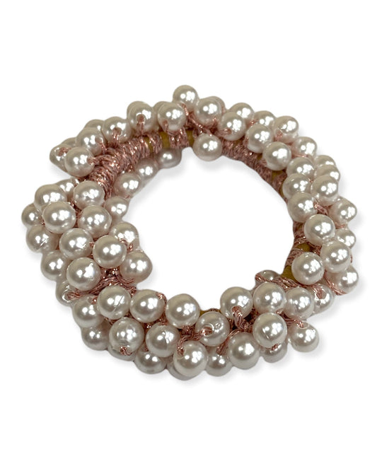 Pearl Beaded Scrunchie, smycke för hårknut