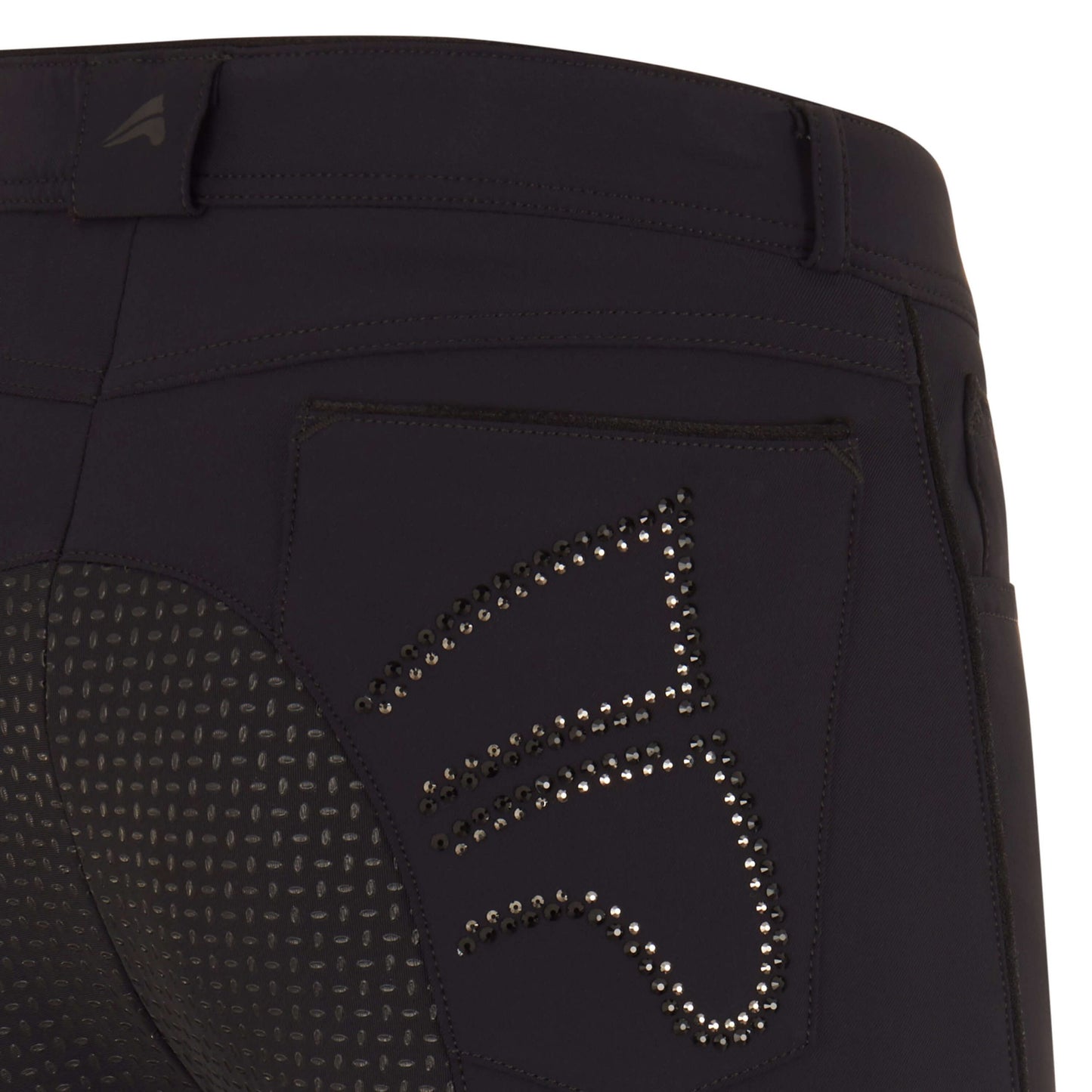 Euro-Star Indigo Diamond Full Grip, helskodda ridbyxor med Swarowski dekorationer